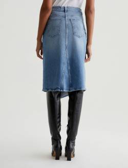 Bruna Skirt 18 Years Oslo AG-ed™ Wrap Midi Denim Skirt WOMENS BOTTOMS Photo 8