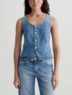 Teagan Tank Helios Slim Stretch Denim WOMENS TOPS Photo 2