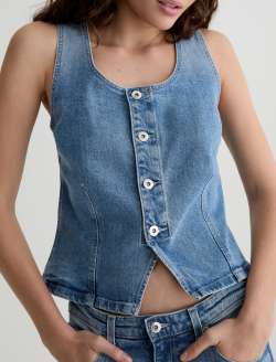 Teagan Helios Slim Denim Tank WOMENS TOPS Photo 3