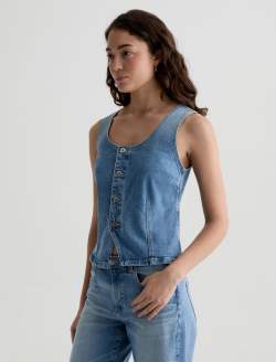 Teagan Helios Slim Denim Tank WOMENS TOPS Photo 7