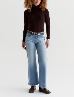 Saige Wide Leg Petite Jean Rosarito Mid-Rise Fit WOMENS BOTTOMS Photo 2