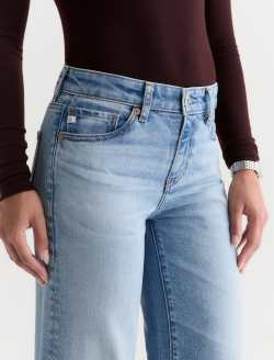 Saige Wide Leg Petite Jean Rosarito Mid-Rise Fit WOMENS BOTTOMS Photo 4