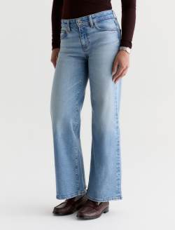 Saige Wide Leg Petite Jean Rosarito Mid-Rise Fit WOMENS BOTTOMS Photo 6