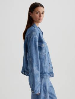 Ramie Jacket Waves Oversized Trucker Jacket WOMENS TOPS Photo 4