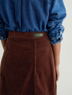 Evie Corduroy Skirt Coffee Bean A-Line Mini Skirt WOMENS BOTTOMS Photo 7