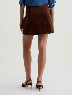 Evie Corduroy Skirt Coffee Bean A-Line Mini Skirt WOMENS BOTTOMS Photo 8