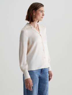Valerie Blouse Champagne Notched Collar Silk Blouse WOMENS TOPS Photo 3
