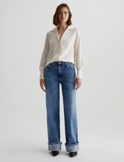 Valerie Blouse Champagne Notched Collar Silk Blouse WOMENS TOPS Photo 4