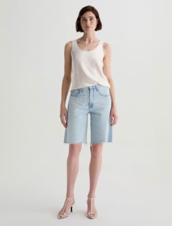 Nicola Champagne Silk Double Scoop Tank WOMENS TOPS Photo 5
