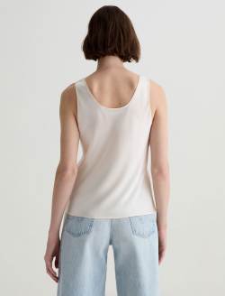 Nicola Champagne Silk Double Scoop Tank WOMENS TOPS Photo 8