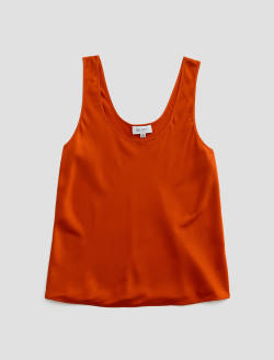 Nicola Tabasco Silk Double Scoop Tank WOMENS TOPS Photo 1