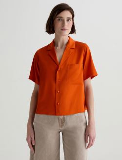 Kieran Shirt Tabasco Silk Camp Shirt WOMENS TOPS Photo 2
