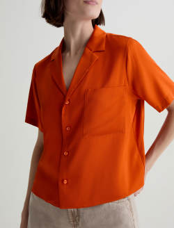 Kieran Shirt Tabasco Silk Camp Shirt WOMENS TOPS Photo 3