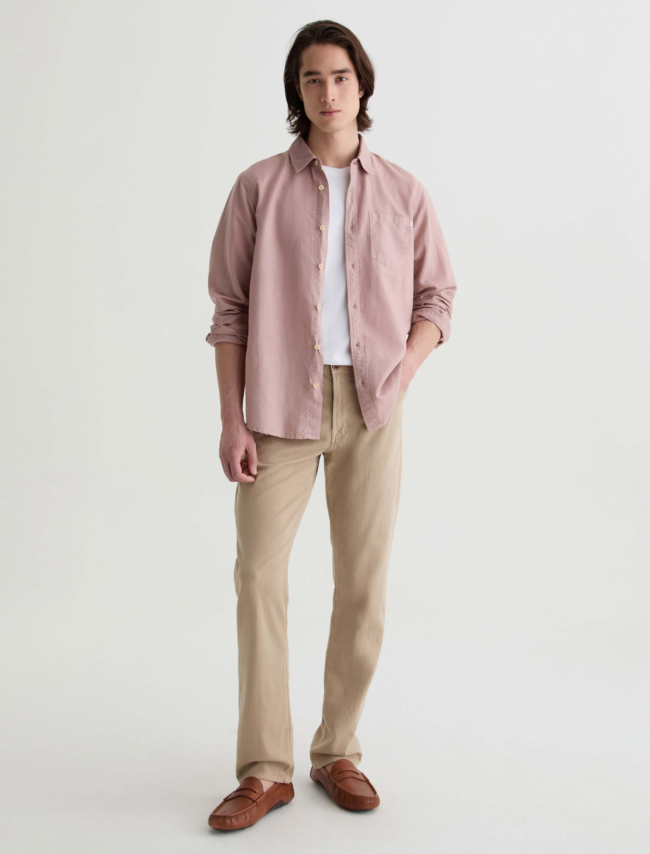 【MODERNIF】Scone linen banding pants Technical Linen Wide Easy Trousers — Beige – La Garçonne