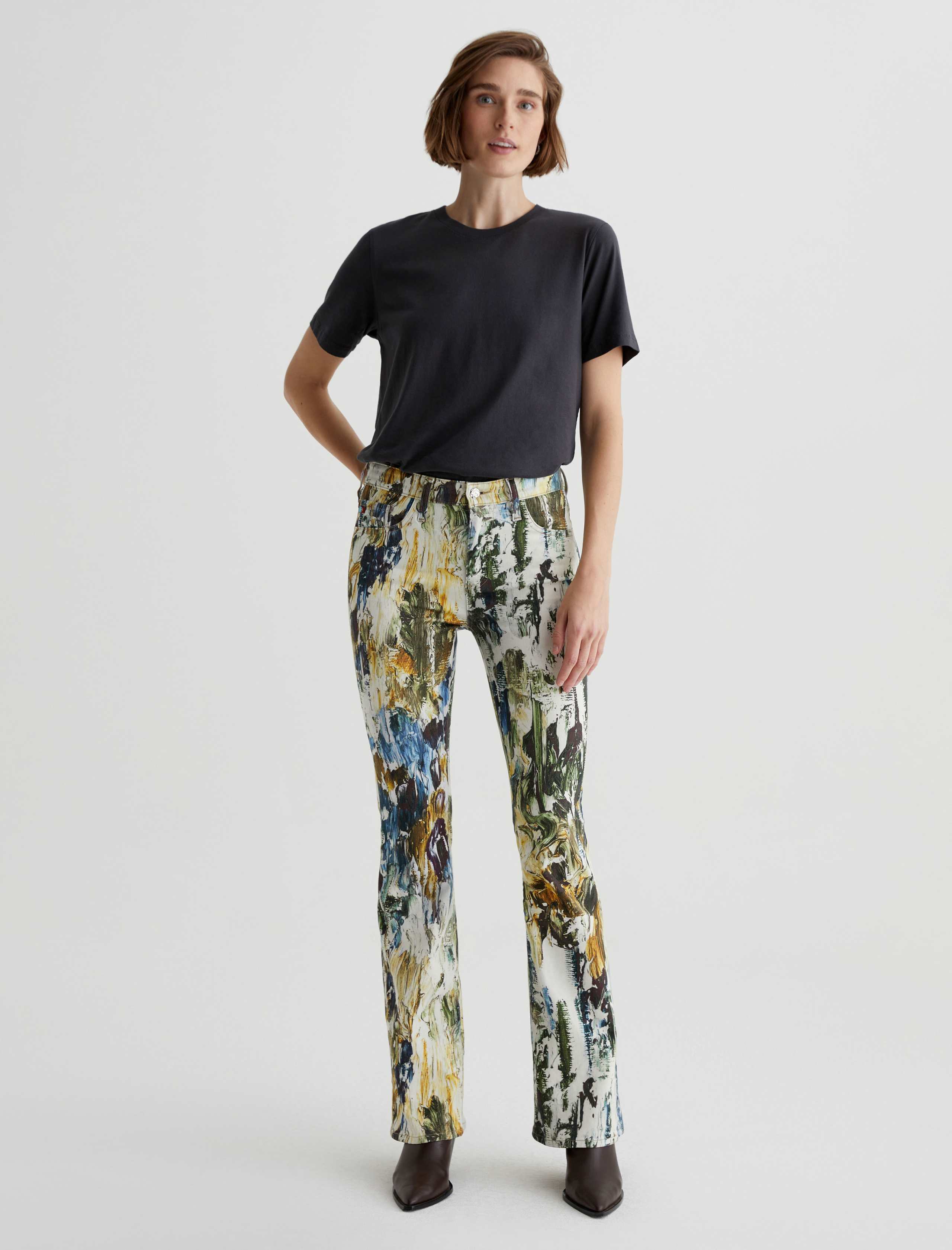 【agawd】patterned pants Elasticated Waistband Pants - Blue Anemone Jacquard - Stine Goya