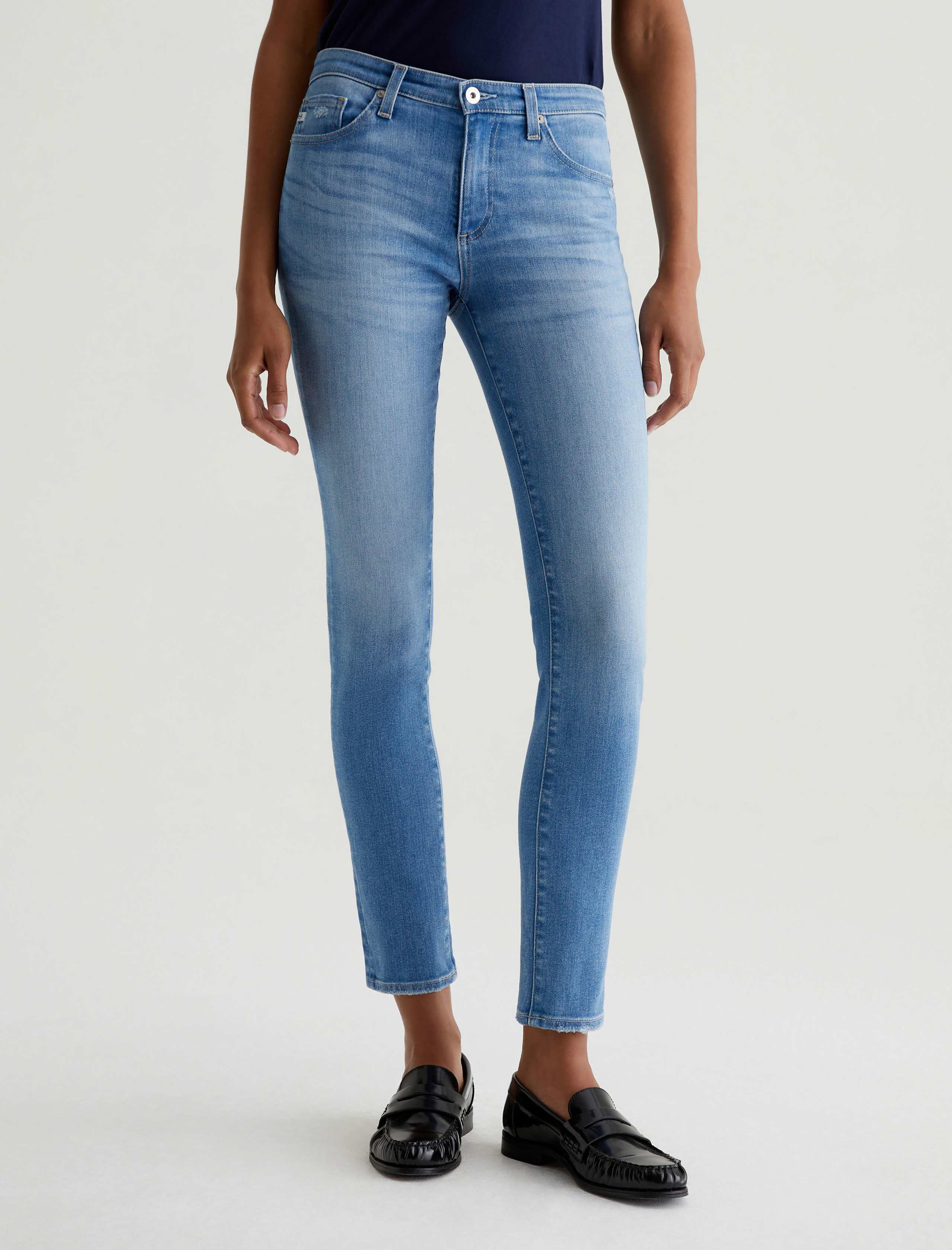 【AG】Prima シガレット パンツ シンプル ポケット ブラウン Womens Prima Super Black at AG Jeans Official Store