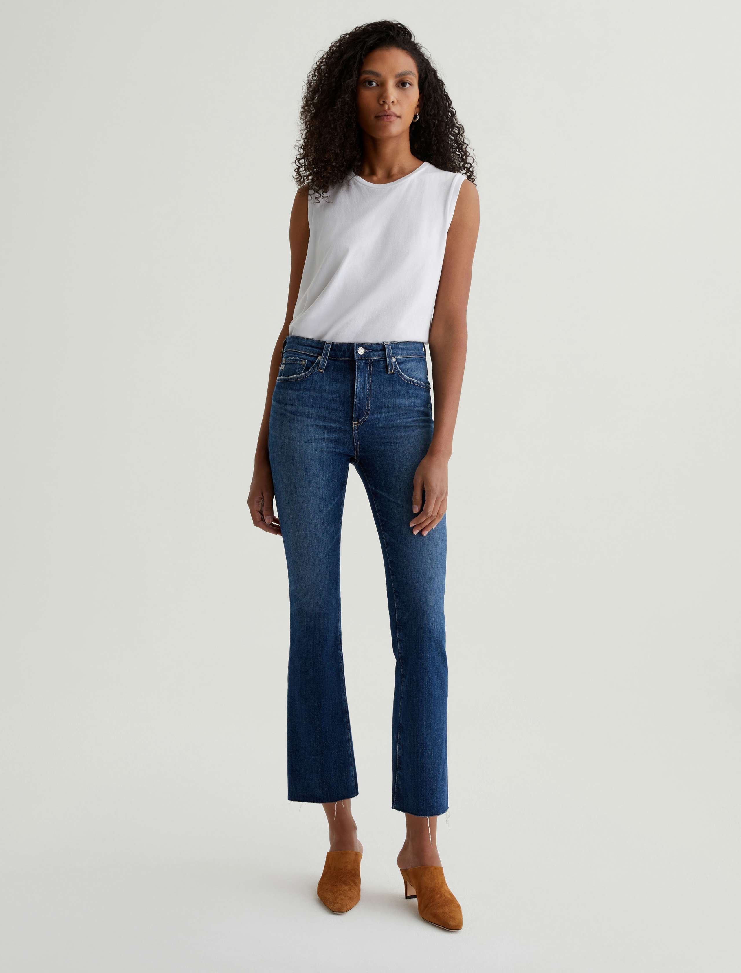 FARAH　cut-off cropped flare pants FARAH cut-off cropped flare pants