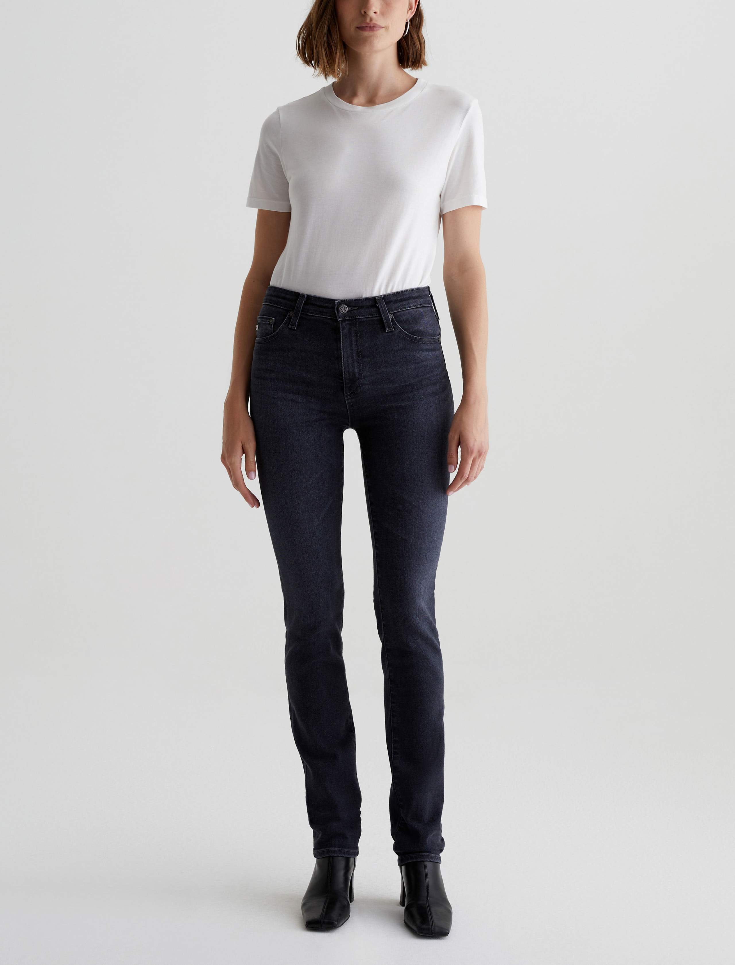 JEEP★LADY'S_WOMEN Straight Denim Pants Wrangler Women's Light Wash Make It Shine Embellished Mid